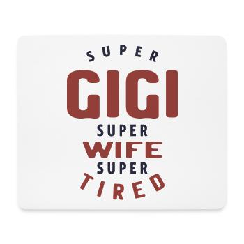 Gigi - Tapis de souris (format paysage) - blanc - Devant