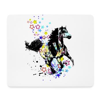 Horse,Painting,Colorful,Horses,Graffiti,Stars - Mouse Pad (horizontal) - white - Front