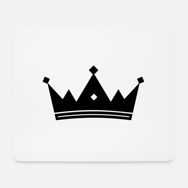 Krone - Mousepad (Querformat) - Weiß