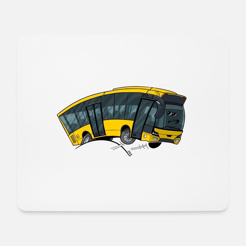 Bus 0712 gelb - Mousepad (Querformat) - Weiß