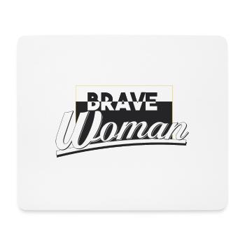 courageuse femme - Tapis de souris (format paysage) - blanc - Devant