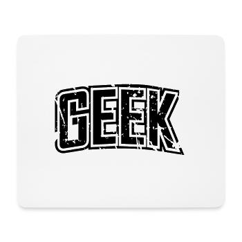 Geek vintage distressed lettering - Mouse Pad (horizontal) - white - Front