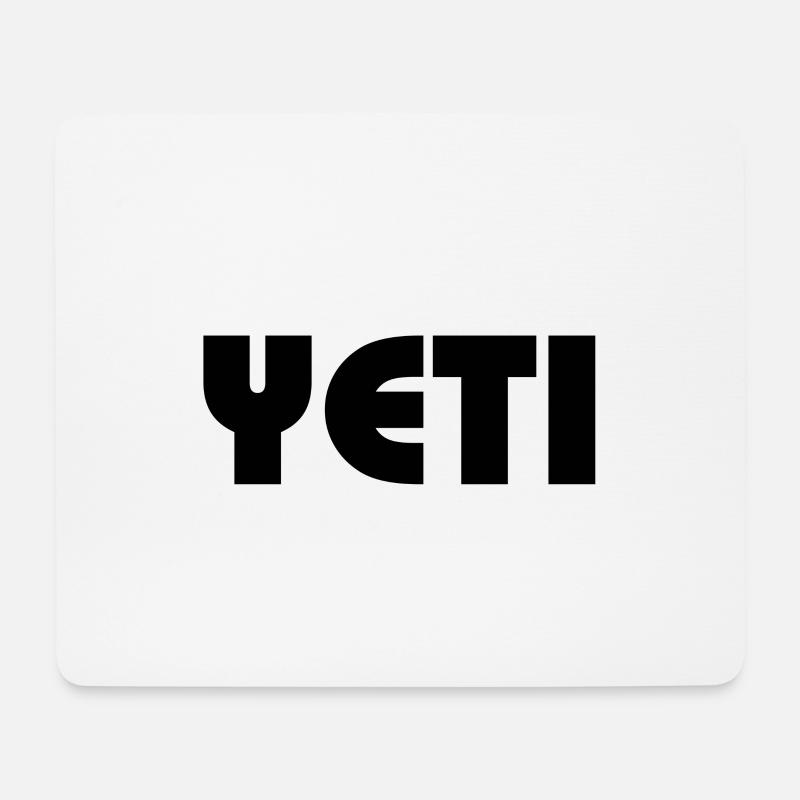 Yeti - Tapis de souris (format paysage) - blanc