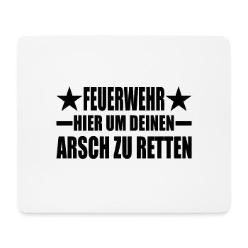 feuerwehr - Mousepad (Querformat) - Weiß - Vorne