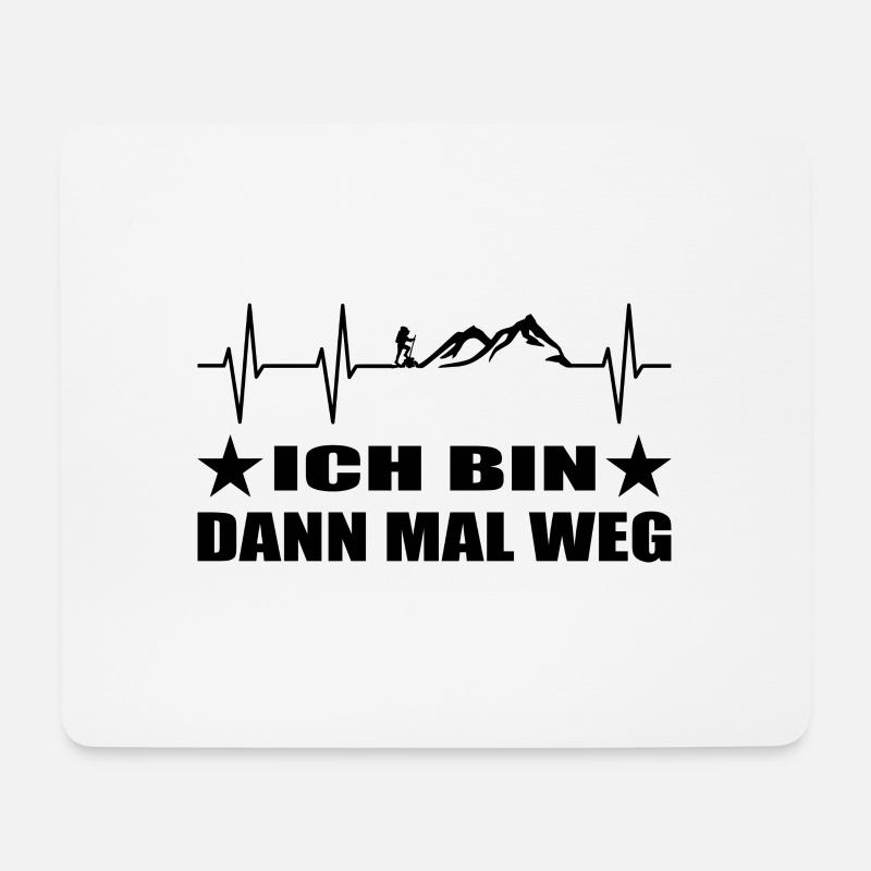 Wandern - Mousepad (Querformat) - Weiß