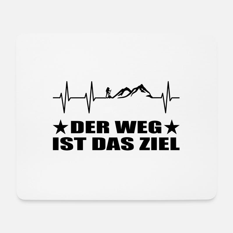 Wandern - Mousepad (Querformat) - Weiß