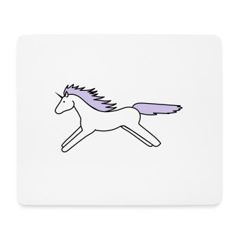 Einhorn - Mousepad (Querformat) - Weiß - Vorne