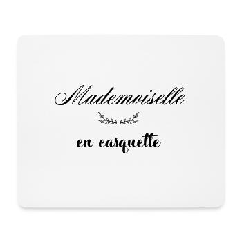 MADEMOISELLE EN CASQUETTE - Tapis de souris (format paysage) - blanc - Devant