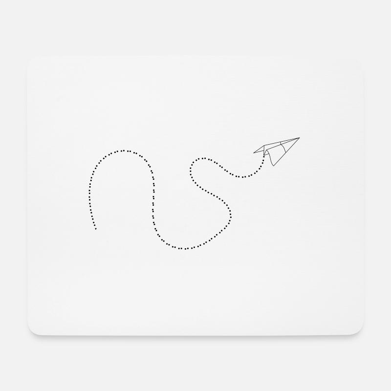 Papierflieger Origami 1c - Mousepad (Querformat) - Weiß