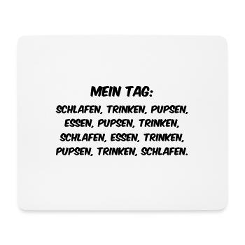 Mein Tag als Baby To Do Liste - Mousepad (Querformat) - Weiß - Vorne
