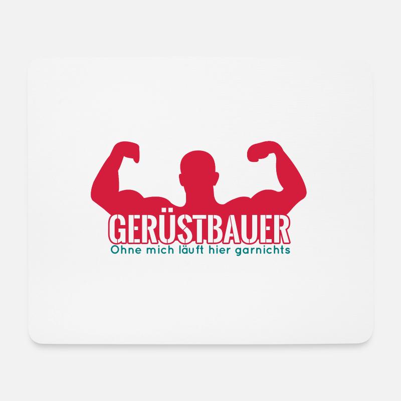 Geruestbauer, gerüstbau, gerüst, handwerk, handwer - Mousepad (Querformat) - Weiß