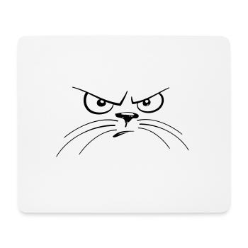 angry cat - Mouse Pad (horizontal) - white - Front