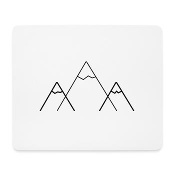 mountain logo - Mouse Pad (horizontal) - white - Front
