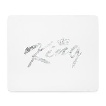 Roi PartnerLook King & Queen cadeau - Tapis de souris (format paysage) - blanc - Devant