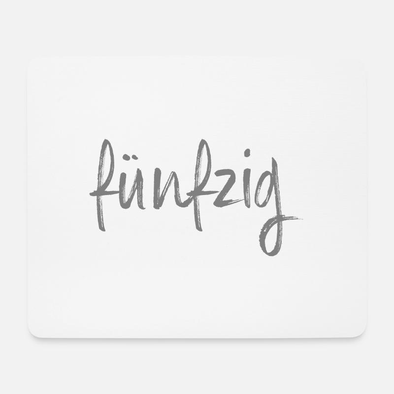 50 fünfzig 50. Geburtstag Geschenk - Mousepad (Querformat) - Weiß