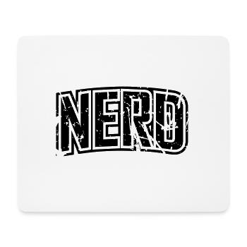 Nerd vintage distressed lettering - Mouse Pad (horizontal) - white - Front