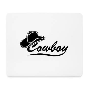 Police de cowboy avec chapeau - Tapis de souris (format paysage) - blanc - Devant