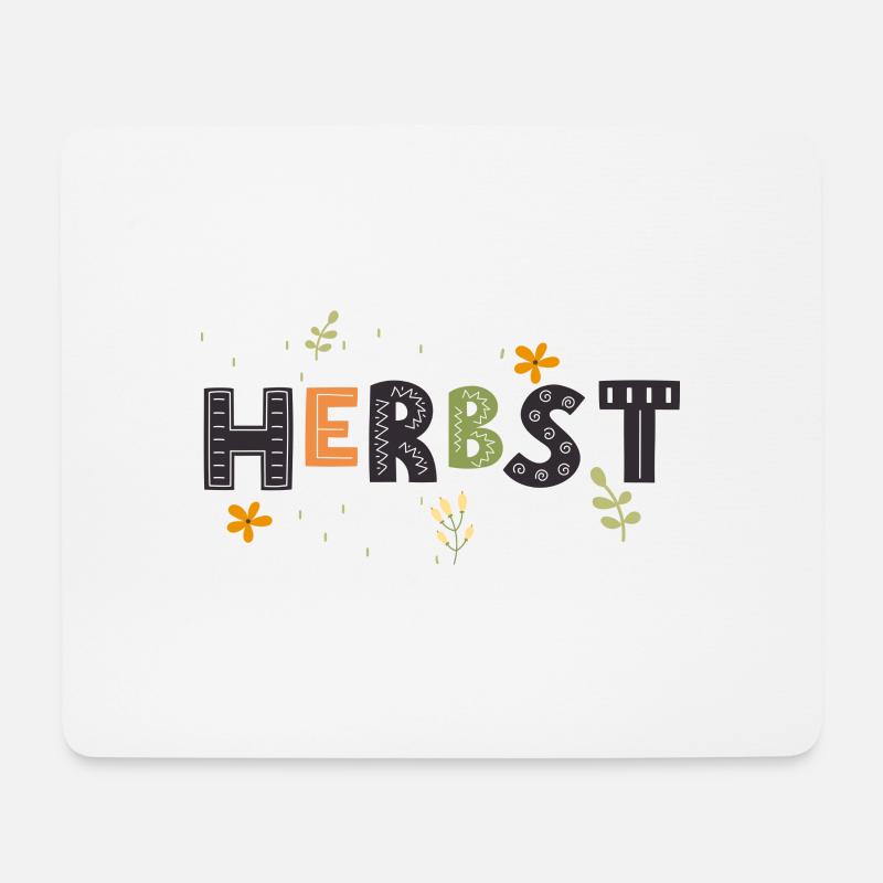 Herbst - Mousepad (Querformat) - Weiß