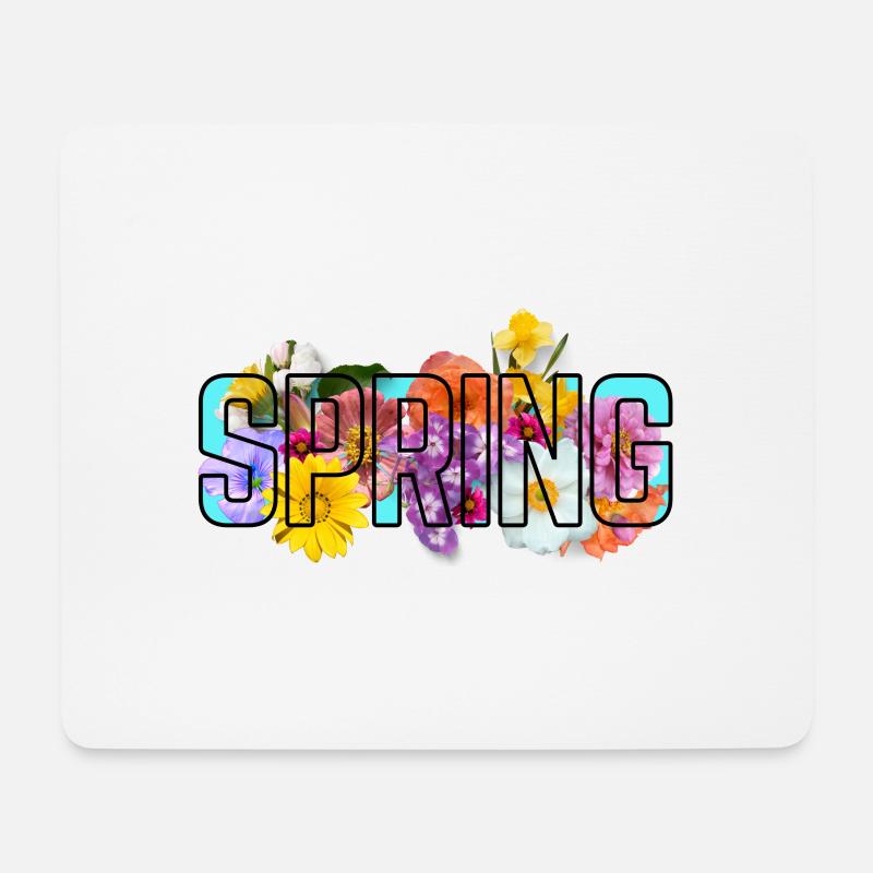Blaue Quelle - Mousepad (Querformat) - Weiß