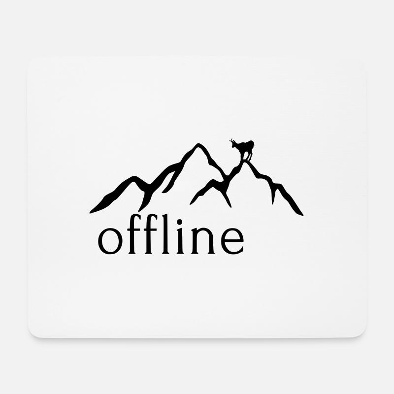 Wandern und Berg mit Gams - Mousepad (Querformat) - Weiß
