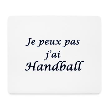 je peux pas j'ai handball - Tapis de souris (format paysage) - blanc - Devant