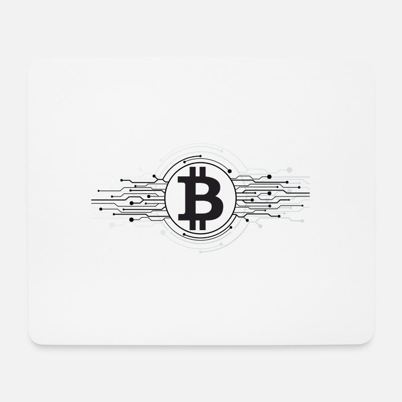 Bitcoin Logo - Mousepad (Querformat) - Weiß