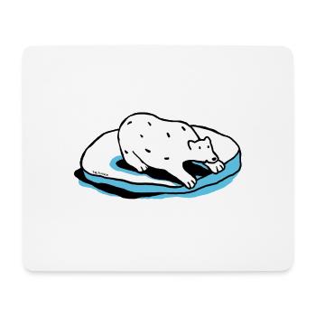 L'ours polaire - Tapis de souris (format paysage) - blanc - Devant