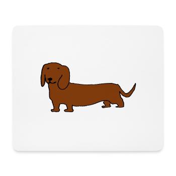 Teckel - Tapis de souris (format paysage) - blanc - Devant