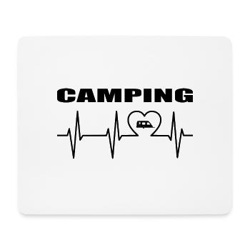 Camping - Mousepad (Querformat) - Weiß - Vorne