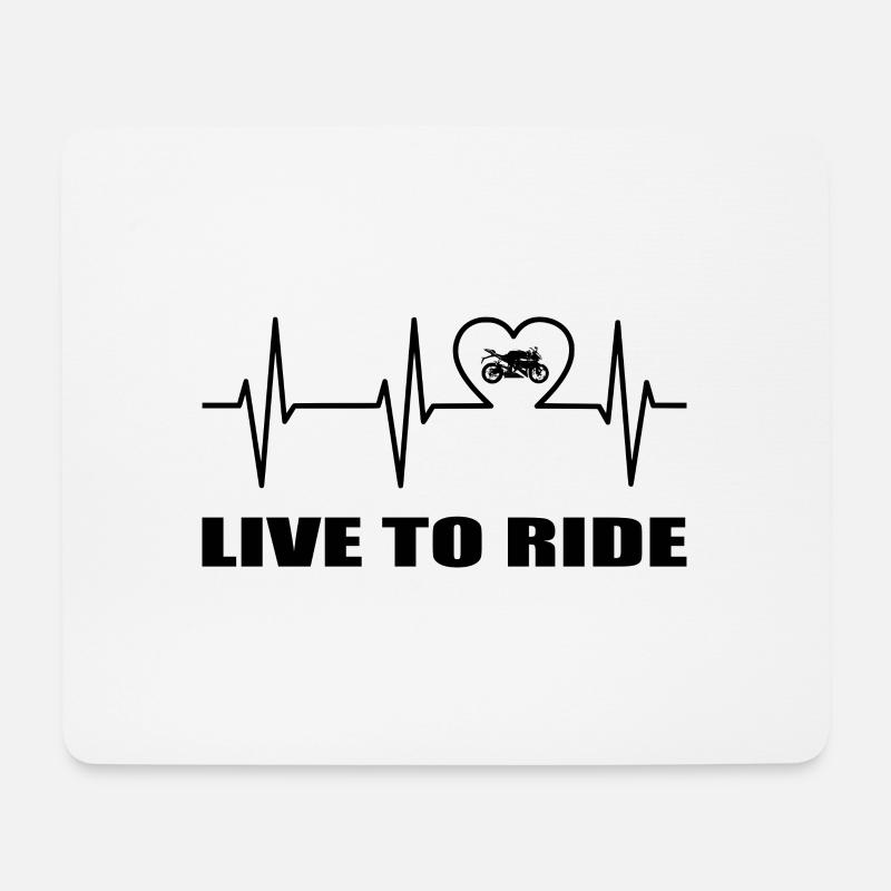 Motorrad - Mousepad (Querformat) - Weiß
