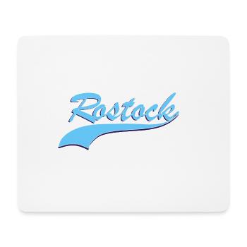 Rostock Retro Schriftzug - Mousepad (Querformat) - Weiß - Vorne