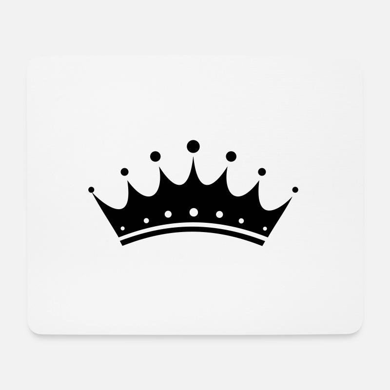 Krone - Mousepad (Querformat) - Weiß