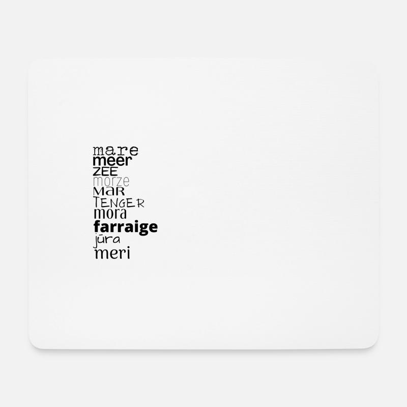 Meer in verschiedenen Sprachen - Mousepad (Querformat) - Weiß