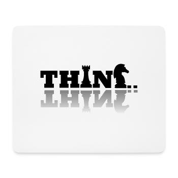 männlich-weiblicher Schachliebhaber - Mousepad (Querformat) - Weiß - Vorne