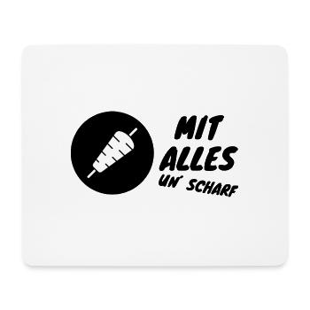 Malle Döner mit alles und scharf 2 - Mousepad (Querformat) - Weiß - Vorne