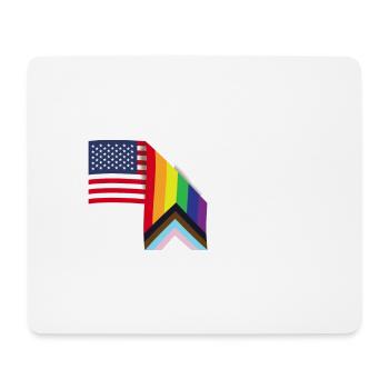 Patriot USA Flagge und LGBT Flagge - Stolzer Verbündeter - Schwul - Mousepad (Querformat) - Weiß - Vorne