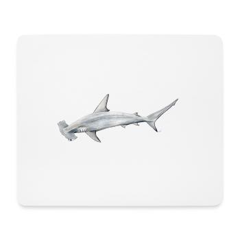 Tiburon martillon - Hammerhead shark - Requin - Mouse Pad (horizontal) - white - Front