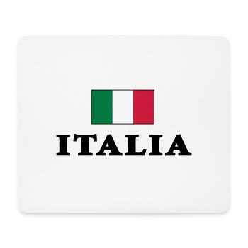 Italienfahne mit Italia Schriftzug - Mousepad (Querformat) - Weiß - Vorne
