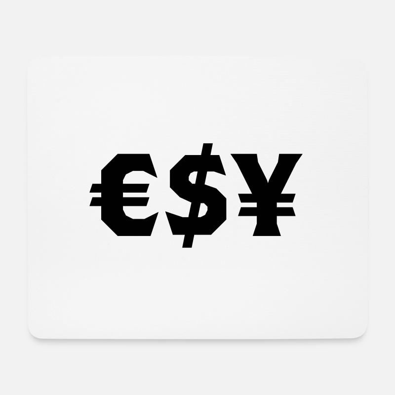 Euro Dollar Yen - Mouse Pad (horizontal) - white