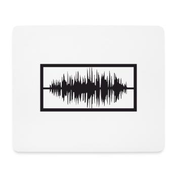 Frequenz - Mousepad (Querformat) - Weiß - Vorne
