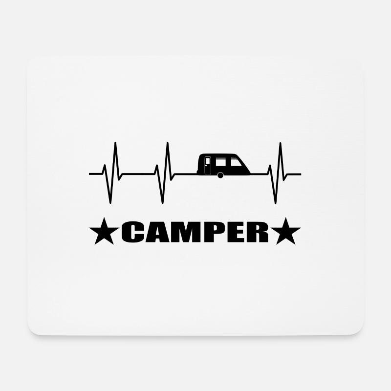 Camping - Mousepad (Querformat) - Weiß