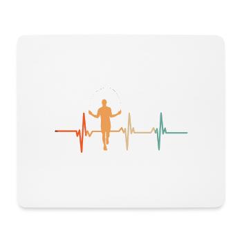 Heartbeat Springseil - Mousepad (Querformat) - Weiß - Vorne
