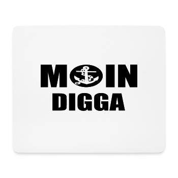 Moin - Mousepad (Querformat) - Weiß - Vorne