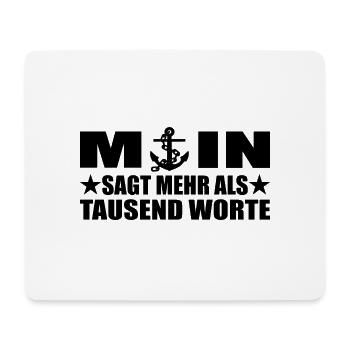 Moin - Mousepad (Querformat) - Weiß - Vorne