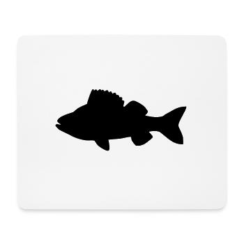 Fisch - Mousepad (Querformat) - Weiß - Vorne