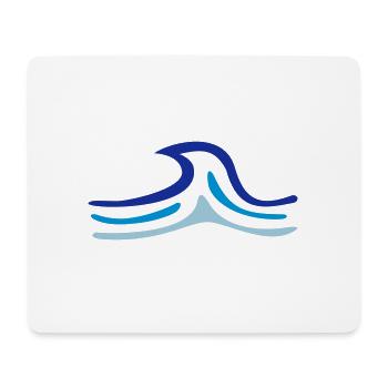 eau vague plage maritime cadeau marin - Tapis de souris (format paysage) - blanc - Devant
