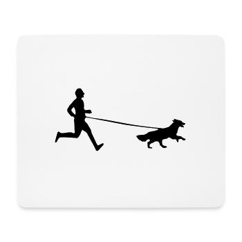 canicross men - Mousepad (Querformat) - Weiß - Vorne