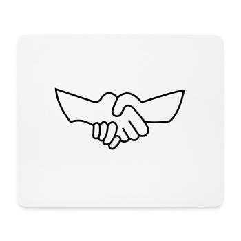 Handdruck Hände Geschäft handeln Partner Geschenk - Mousepad (Querformat) - Weiß - Vorne