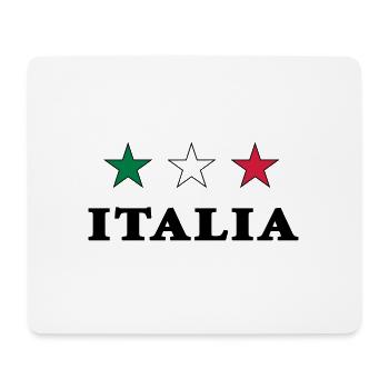 Italia - Italien mit 3 Sternen Gruen Weiss Rot - Mousepad (Querformat) - Weiß - Vorne