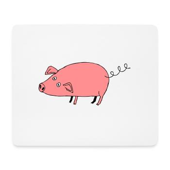 Pig roz3 - Mouse Pad (horizontal) - white - Front